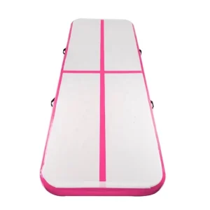 Inflatable Gymnastics Tumbling Mat 300 x 100 x 10cm, Green and Pink