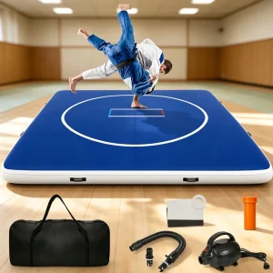 Inflatable Wrestling Mat 8ft 10ft 13ft 16.5ft Jiu Jitsu Landing Training Mat for Gym BJJ MMA Boxing Grappling Judo