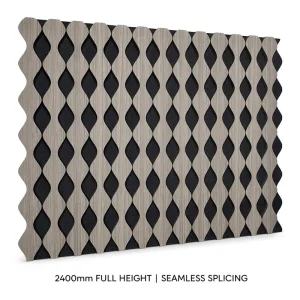 Innovative Modern Modular Acoustic Slat Panel with Fireproof High Noise Reduction 0.85+ for Open Plan Office Apartment Veneer