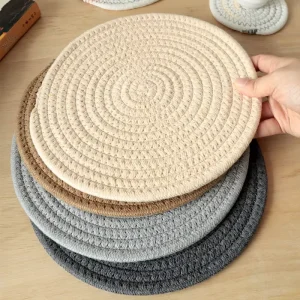 Insulated Japanese Style Customizable Cotton Rope Placemat Heat-Resistant Pad