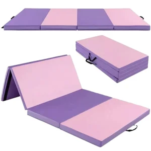 Integrated Gym Trainer Gymnastic Training Fitness Mat Vinyl Floor Mat Exercise XPE Foam Folding Mat for Training Kids