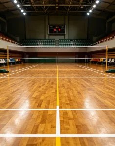 Integrated One Piece Badminton Court Eco Friendly Durable PVC Sports Flooring with Complete Accessories Lifetime >5 Years