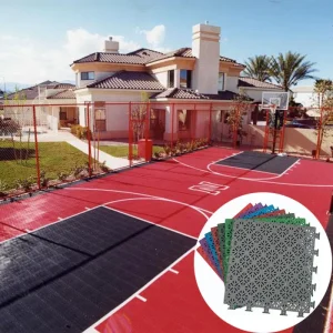 Intelligent PP Portable Basketball Sport Court Tiles FIBA Approved Temporary Outdoor Backayrd Basketball Flooring