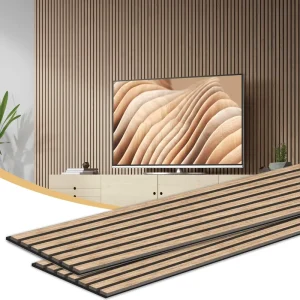 Interior Decor Acoustic Slat Wood Wall Panels Sound Absorbing and Noise Reduction Materials