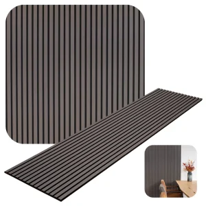 Interior Design Brown PVC Veneer Acoustic Wall Panels Akupanel Acoustic Panel Wooden Slat Acoustic Panel for Wall and Ceiling