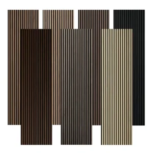 Interior Design Decorative Sound Proof Panels Acoustic Wood Wall Veneer Slat Panels for Wall and Ceiling