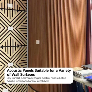 Interior Living Room Decor Acoustic Panels Soundproof 3d Wooden Polyester Fiber Acoustic Panels for Office Acoustic Solution