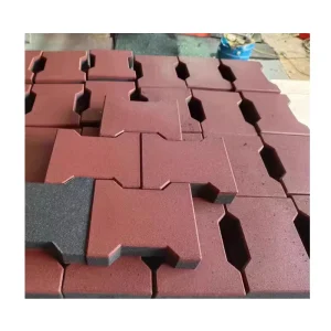 Interlock Dog Bone Rubber Brick Garden Rubber Brick