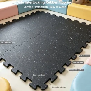 Interlock Puzzle Rubber SBR EPDM Flooring Indoor Home Gym Use