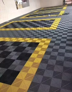 Interlocking Anti-Slip Heavy-Duty PVC Floor Tiles for Car Wash, Garage, and Workshop