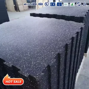 Interlocking Anti-Slip Rubber Gym Floor Mat Shock-Absorbing Roll for Outdoor Sports Use