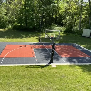 Interlocking Basketball Court Tiles Outdoor Backyard Modular PP Plastic Suspended Surface Anti Slip Weather Resistant