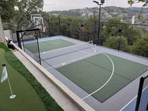 Interlocking Basketball Court Tiles Outdoor Backyard Polypropylene Material Multi Sport Quick DIY Setup Safe
