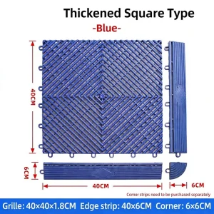 Interlocking Click Vinyl Flooring Anti-Slip Eco-Friendly Waterproof Plastic Car Wash Flooring 40x40cm Factory Direct