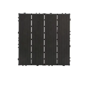Interlocking Click WPC Flooring 30x30cm Eco-Friendly Wear Resistant Waterproof Anti-Slip for Garden Balcony Hospital Outdoor Use