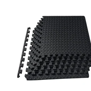 Interlocking EVA Gym Floor Mat 20mm Thick Non slip Foam Tiles 1x1m for Home Workout and Strength Training Areas