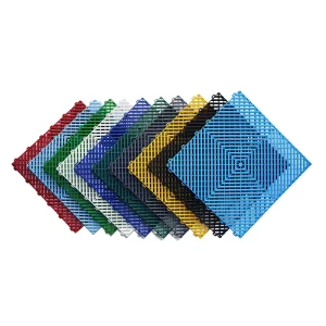 Interlocking Eco-Friendly PP Plastic Garage Floor Tiles, Anti-Slip Modular Flooring for Carwash Use
