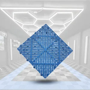 Interlocking Eco-Friendly PP Plastic Garage Floor Tiles Non-Slip Drainage Grid Click Modular Flooring for Car Wash Detailing