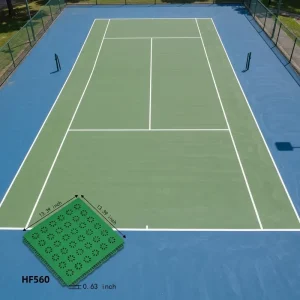 Interlocking Eco Friendly Plastic Sports Flooring Volleyball Youth Lighter Weight Tiles 16mm Thick Indoor Outdoor Use