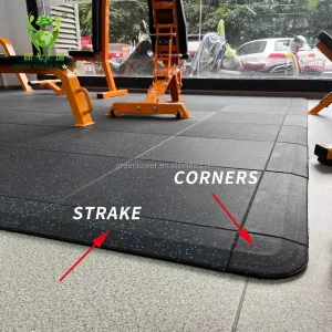 Interlocking Floor Mats Gym Rubber Tiles with Ramps Protective Flooring with Cutting Service Included Gym Clearance Sale