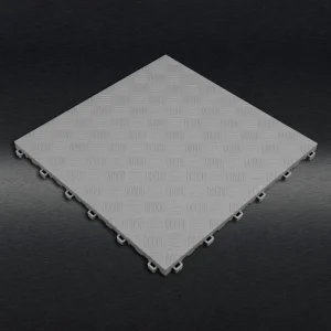 Interlocking Floor Tile for Garage Diamond Pattern Floor Square Interlocking Floor Mat Easy to Install Flooring for Workshops Gyms Basements