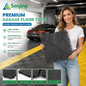 Interlocking Garage Floor Tiles Weather Resistant PP Flooring Outdoor Garage Application