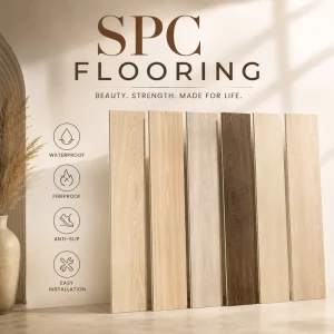 Interlocking Garage Tiles SPC Click Vinyl Plank IXPE Backing Soundproof Stable Waterproof Home Storage Exporter Custom OEM Bulk