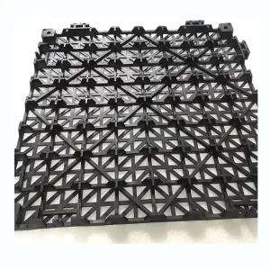 Interlocking Gray Rubber Floor Tiles 11.8 Inches Non-Slip Tread for Wet Areas