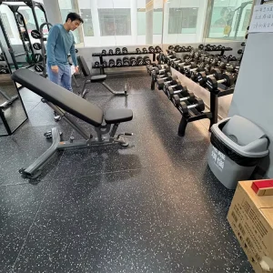 Interlocking Gym EPDM Rubber Sports Flooring Waterproof Fire Proof Anti Shock Anti Slip Durable Eco Friendly Smooth Surface