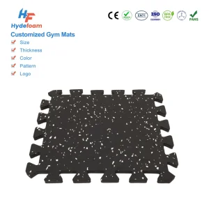 Interlocking Gym Flooring Mats, High Elasticity, Shock-Absorbing, Non-Slip, for Equipment Protection and Exercise
