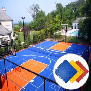 Interlocking Indoor Portable Court Sport Floor Rubber Basketball Court Badminton Soccer Outdoor Tile Flooring