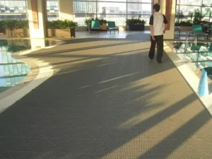 Interlocking Machine Made Eco-Friendly PVC Floor Mat for Garage Workshop Gym and Warehouse Heavy Duty Anti Slip V-Tiles