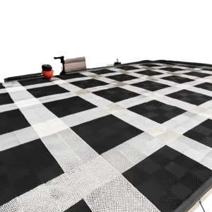 Interlocking Modular Garage Floor Tiles PP Plastic Mats for Car Detailing Workshops Waterproof