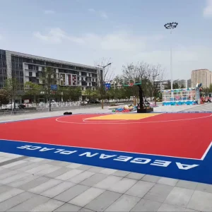 Interlocking Modular PP Outdoor Sports Flooring Tiles Multi-Sport Courts Basketball Tennis Volleyball