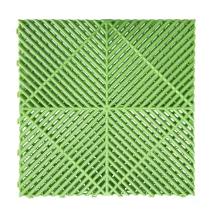 Interlocking PP Car Wash Floor Grates 400x400x18mm Heavy Duty Garage Tiles Non-slip Plastic Drainage Mats for Workshop Auto Shop