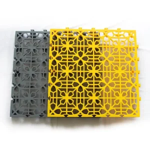 Interlocking PP Floor Tiles, Slip-Resistant, Waterproof, Quick-Drainage, Raised, Anti-Oil, for Automotive Use
