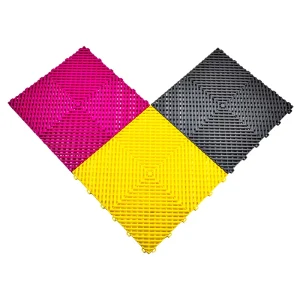 Interlocking PP Garage Floor Tiles Plastic Rubber Garage Floor Mat Vented Garage Floor Tiles
