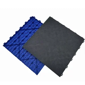 Interlocking PP Plastic Floor Tiles with Parquet Surface for Indoor Garages and Vehicle Showrooms