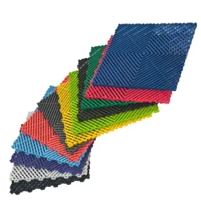 Interlocking PP Plastic Garage Floor 40x40cm Wear Resistant Anti Slip Tiles for Workshop Warehouse