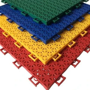 Interlocking PP Plastic Grid Floor Mat Anti-Slip Outdoor Sports Court Gym Mat