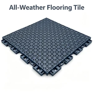 Interlocking PP Sports Flooring Tiles Flat Grid Design Indoor Futsal Badminton Table Tennis