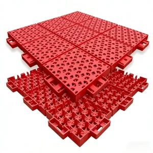 Interlocking PP Suspended Sports Court Flooring Tiles, UV-Resistant, Outdoor