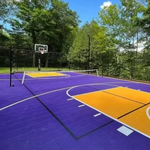 Interlocking PP Vinyl Badminton and Basketball Sports Court Flooring Tiles with Easy-Click Installation