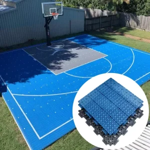 Interlocking PVC Vinyl PP Sports Pickleball Half Court Floor Tiles Outdoor Basketball Court Flooring