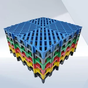 Interlocking Plastic Floor Tiles Oil-Resistant Grating for Heavy-Duty Garage and Workshop Use