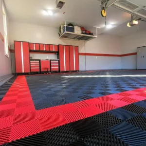 Interlocking Plastic Garage Floor Tiles for Car Wash Room