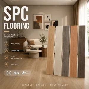 Interlocking Pvc Floor Tiles SPC Marble Look Rigid Vinyl Low VOC Soundproof EVA Underlay Commercial Office Producer Custom OEM
