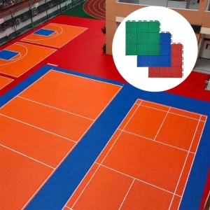 Interlocking Raised Plastic PVC Sport Pickleball Court Floor 13*6m Outdoor Pickleball Court