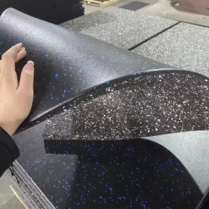 Interlocking Rubber Floor Tile, Non-Slip, Waterproof, Noise Insulating, Shock Absorption, for Fitness