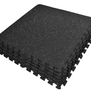 Interlocking Rubber Flooring Mat Sound Insulation Shock Absorption Durable Anti Smashing Wear Resistant Home Gym